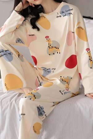 Fawn Print Pajama Set